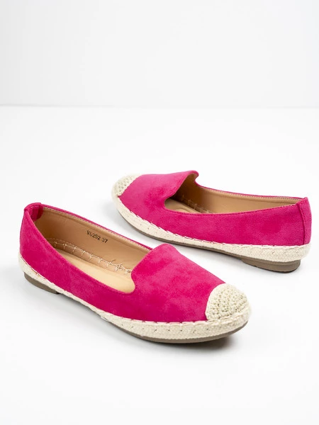 Modne espadryle damskie w kolorze Fuxia