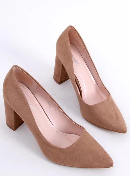 Czółenka na słupku ARIA KHAKI