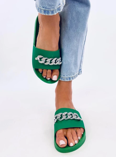 Klapki z łańcuchem TILIA GREEN