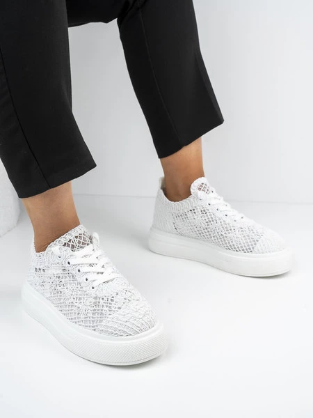 Sneakers ażurowe damskie White