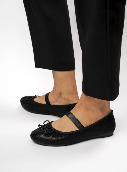 Damskie Baleriny LUSIA - BLACK 