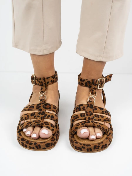 Buty damskie eleganckie w kolorze Leopard