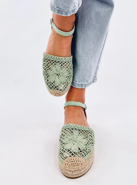 Sandałki ażurowe espadryle PREMAT GREEN