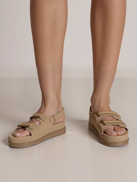 Klapki Eleganto Khaki