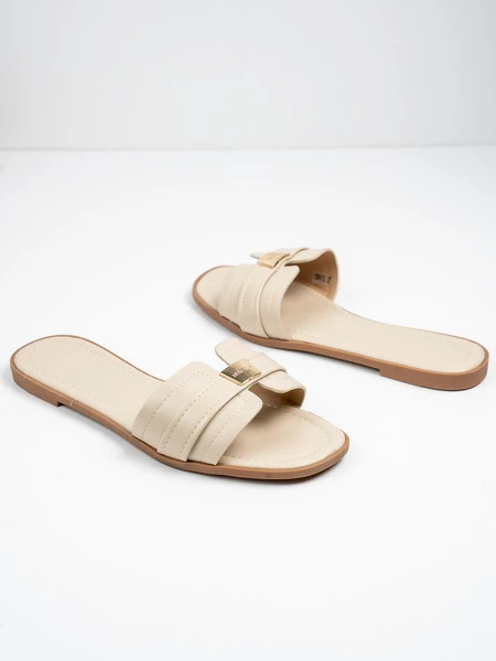 Klapki Aleksa w kolorze Beige