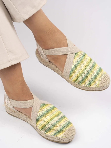 Baleriny damskie eleganckie w kolorze Green