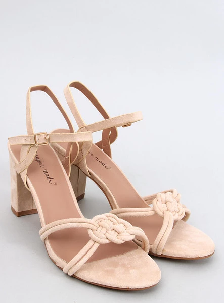 Sandałki na obcasie HALLY BEIGE