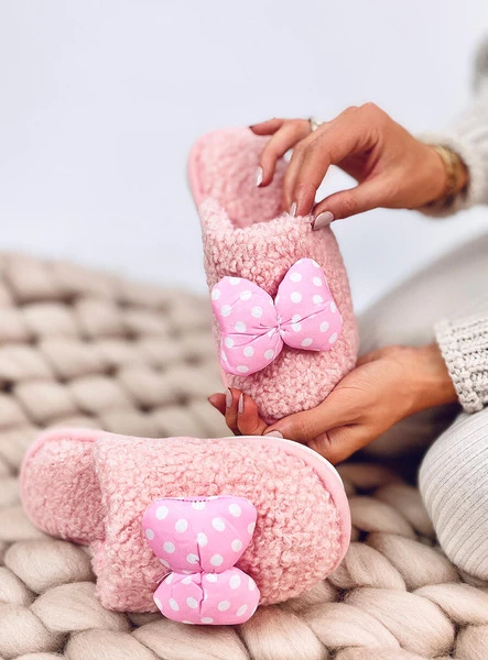 Kapcie dziecięce z kokardką CHILD RÓŻOWE