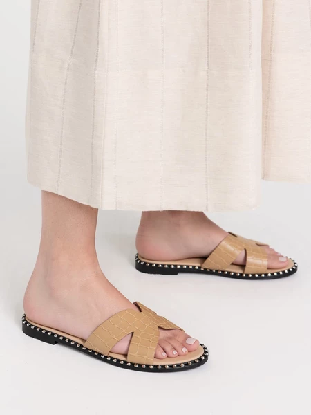 Damskie Klapki LIORA BEIGE