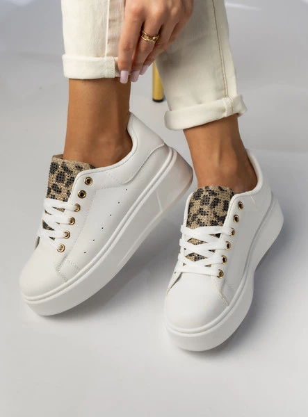 Damskie Sneakersy SAVANNAH WHITE/LEOPARD