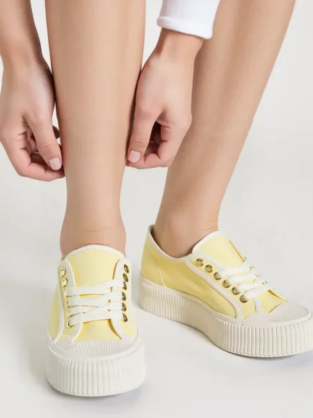 Trampki damskie na platformie DORS YELLOW