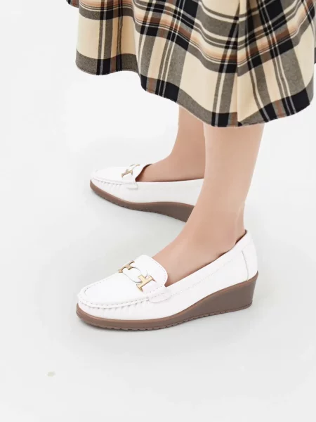 Damskie Mokasyny VELORA WHITE