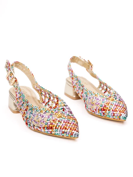 Damskie Ażurowe Sandały na Niskim Obcasie LUCIA MULTI