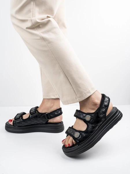 Sandały BLACK QUILTED