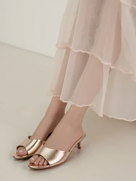 Damskie Klapki KARA CHAMPAGNE