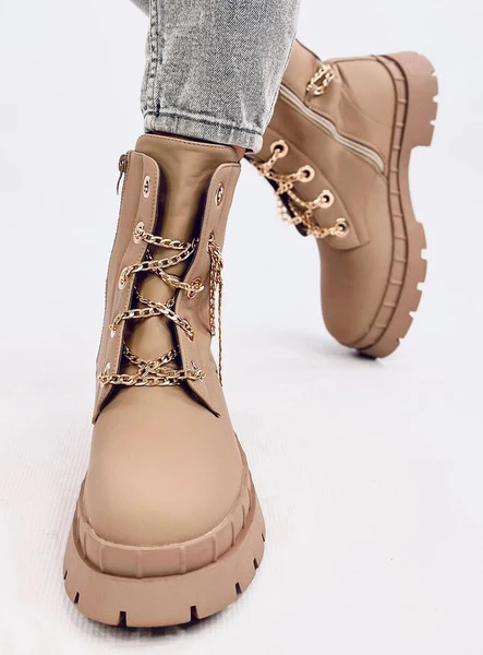 Botki sznurowane LOHAN APRICOT