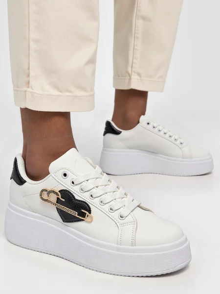 Damskie Sneakersy MIA WHITE/BLACK – Kontrastowy Design i Miejski Szyk