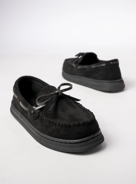 Damskie Mokasyny – Czarny, Zamszowe Lucia BLACK