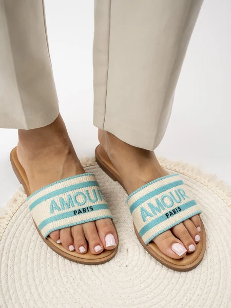 Damskie Klapki AMOUR BLUE