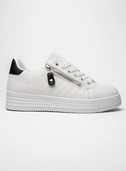 Damskie Sneakersy ZIPPY WHITE BLACK – Nowoczesny Design i Miejski Komfort