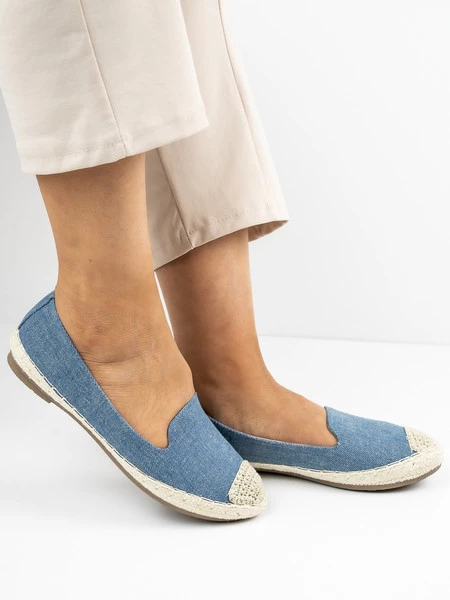 Modne espadryle damskie w kolorze Blue