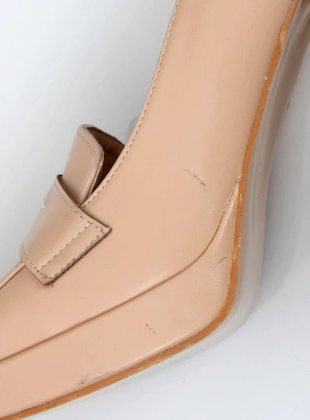 Mokasyny na obcasie ENTEE NUDE II GATUNEK