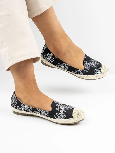 Modne espadryle damskie w kolorze Nero