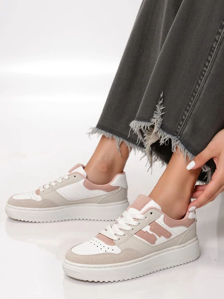 Damskie Sneakersy NORVIN – White/Pink