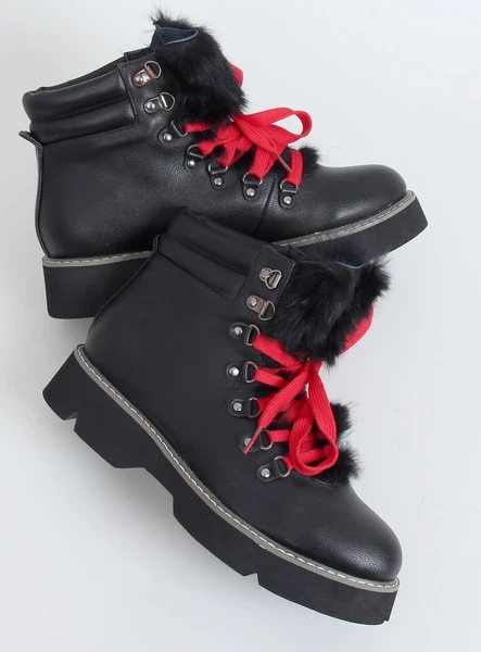 Botki traperki czarne TATIANA BLACK