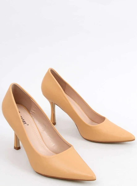 Szpilki damskie licowe AURORA CAMEL