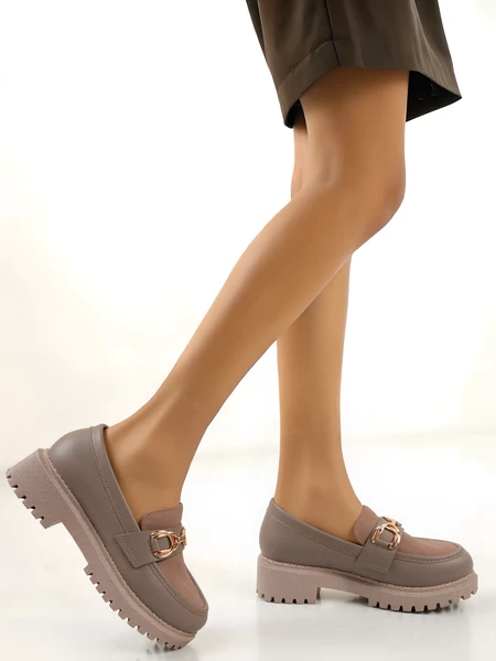 Damskie Mokasyny Khaki