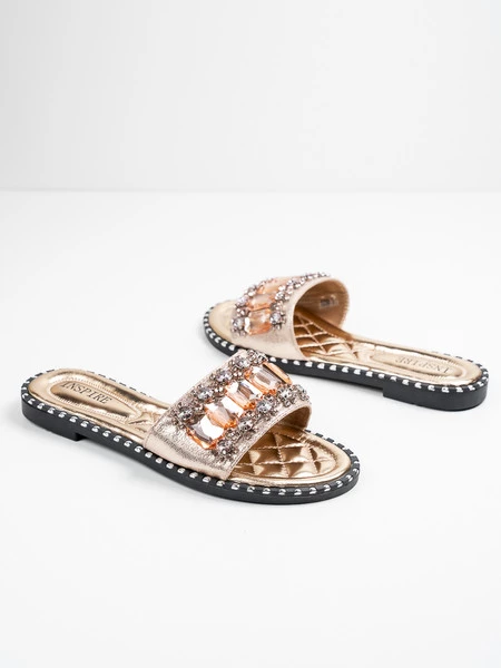 Modne klapki damskie Sparky w kolorze Rose Gold