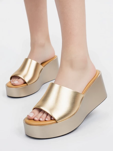 Damskie Klapki Esprita Gold