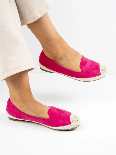 Modne espadryle damskie w kolorze Fuxia