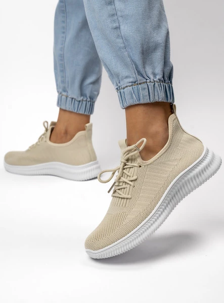Damskie Sneakersy LINA BEIGE – Codzienna Lekkość i Naturalny Styl