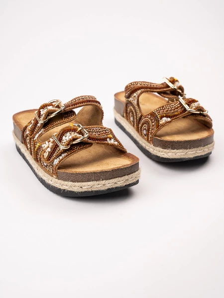 Sandały Etno Dekor Camel