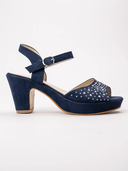Damskie Sandały na Obcasie NIGHT ELEGANCE BLUE
