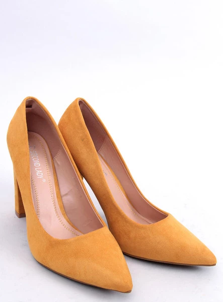 Czółenka na słupku SCULLY YELLOW