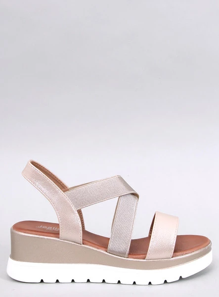 Sandałki na koturnie CADEN GOLD