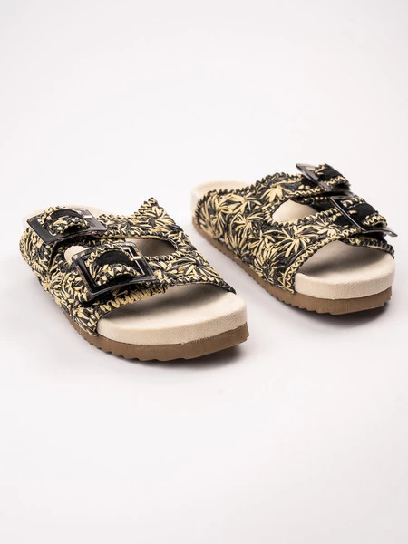 Klapki Kwiatowy Ogród BLACK