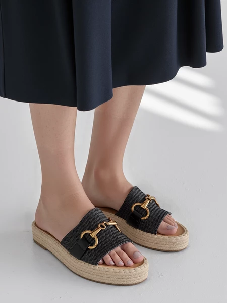 Damskie Klapki BLACK