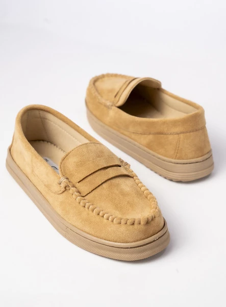 Damskie Mokasyny – Camel, Zamszowe Martina CAMEL