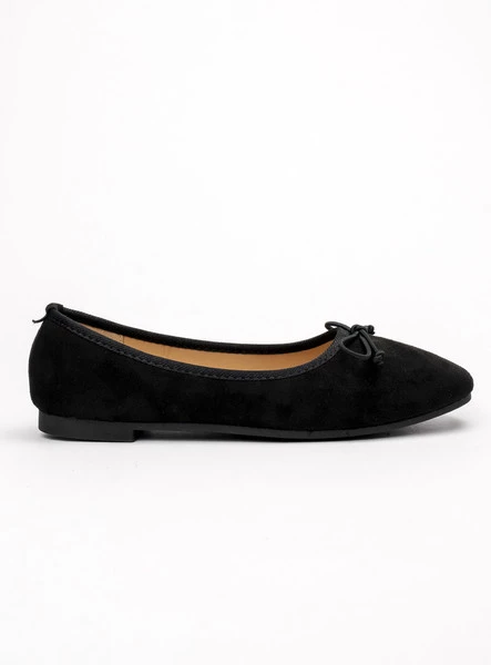 Damskie Baleriny BELLA BLACK – Klasyczna Elegancja z Nowoczesnym Akcentem
