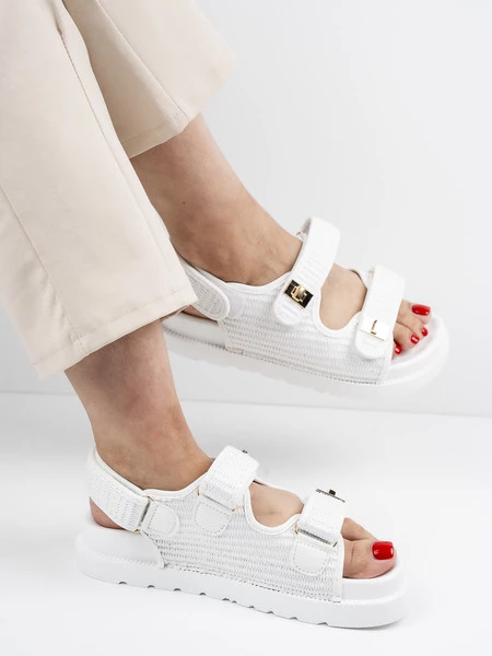 Modne Sandały damskie - Solarie White