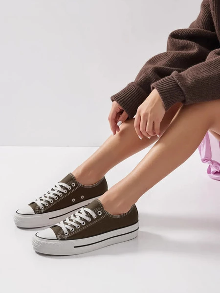 Damskie Trampki KALVAR BLACKISH GREEN