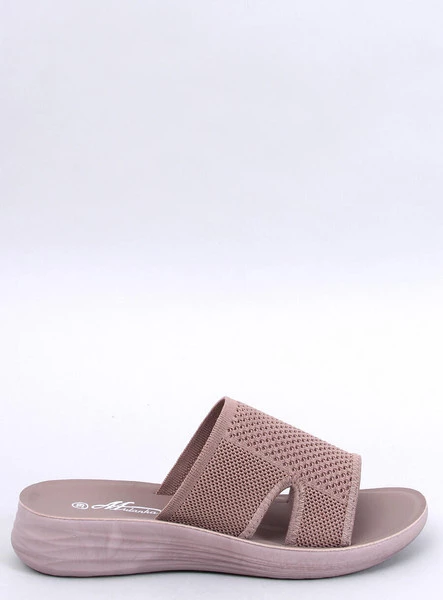 Klapki ażurowe mięciutkie HERVES KHAKI