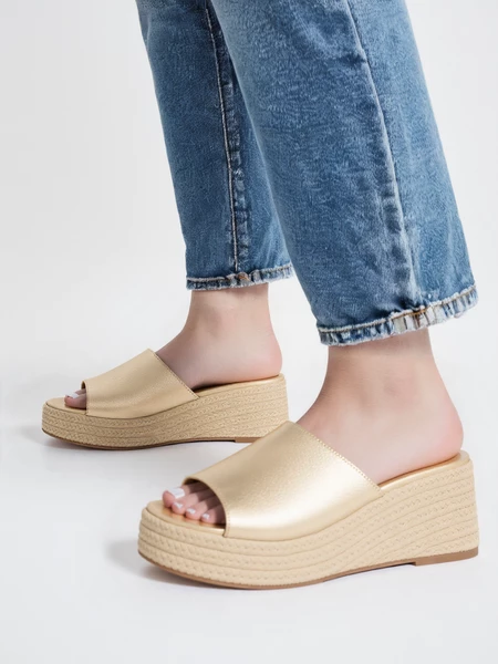 Damskie Klapki Elle Gold