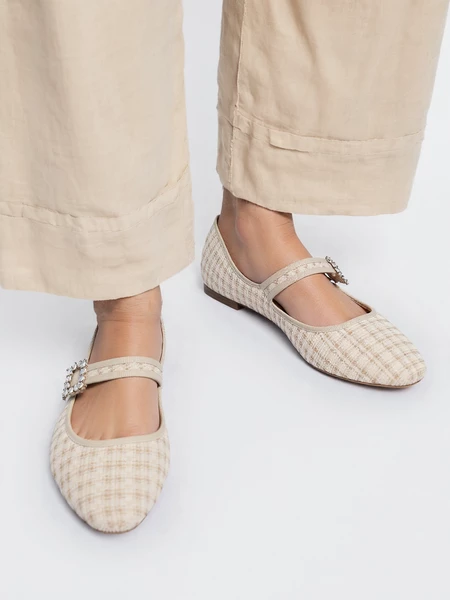 Damskie Baleriny ELIORA – BEIGE