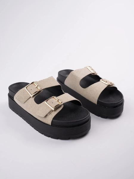 Sandały damskie eleganckie w kolorze Taupe