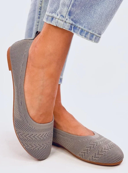 Baleriny z dzianiny NEWEY GREY